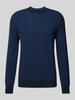 BOSS Orange Gebreide pullover met ronde hals, model 'Amercury' Donkerblauw