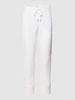 ST.ANN regular fit stoffen broek met elastische band, model 'ROXANA' Wit