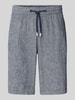 Blend Regular Fit Leinenshorts mit Tunnelzug Modell 'MORGAN' Marine