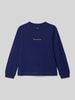 Jack & Jones Sweatshirt met labelstitching, model 'NORREBRO' Blauw