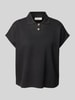 Marc O'Polo Denim Poloshirt mit kurzer Knopfleiste Black