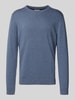 Tom Tailor Regular Fit Strickpullover aus reiner Baumwolle mit Rundhalsausschnitt Rauchblau