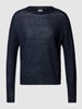 Weekend Max Mara Strickpullover aus reinem Flachs Modell 'Volpino' Marineblau