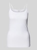 s.Oliver RED LABEL Slim Fit Trägertop aus Baumwoll-Mix Weiss