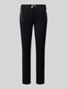 Christian Berg Woman Slim Fit Stoffhose mit Paspeltaschen Black