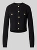 Vero Moda Strickjacke mit Rundhalsausschnitt Modell 'Saba' Black