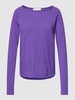 Rich & Royal T-Shirt aus reiner Bio-Baumwolle mit U-Boot-Ausschnitt Lila
