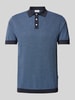 Lindbergh Slim fit poloshirt met knoopsluiting Donkerblauw