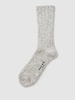 Falke Socken mit Strickmuster Modell 'Brooklyn' Mittelgrau