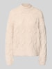 VERO MODA Regular fit pullover met ronde hals model 'MAYBE' Ecru
