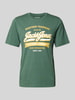 Jack & Jones T-shirt met labelprint Donkergroen gemêleerd