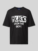 Hugo Blue T-Shirt mit Label-Print Modell 'Nugocrea' Black