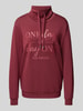 Soyaconcept Sweatshirt mit Stehkragen und Tunnelzug Modell 'BANU' Bordeaux