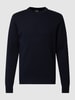 Paul & Shark Gebreide pullover met labelpatch Marineblauw