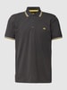 Christian Berg Men Poloshirt mit Label-Patch Anthrazit