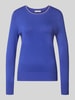 Christian Berg Woman Sweter z dzianiny z prążkowanymi wykończeniami Królewski niebieski