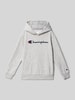 CHAMPION Hoodie met labelstitching Middengrijs gemêleerd