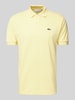 Lacoste Classic fit poloshirt met labeldetail, model 'CORE' Lichtgeel