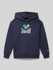 CHAMPION Hoodie met labelprint Marineblauw