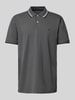Fynch-Hatton Regular Fit Poloshirt mit Kontraststreifen Anthrazit