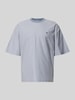 Carhartt Work In Progress T-Shirt mit Logo-Stitching Modell 'Dupree' Rauchblau