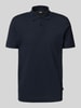 BOSS Regular fit poloshirt van katoenmix Marineblauw