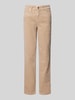 Cambio Regular fit broek met paspelzakken, model 'PEARLIE' Zand