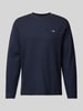 Gant Sweatshirt met labelstitching Marineblauw