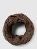 Seeberger Loop-Schal mit Zopfmuster Taupe