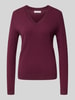 Christian Berg Woman Gebreide pullover met V-hals Bordeaux