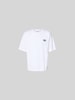 MAISON KITSUNÉ T-Shirt mit Label-Print Weiss