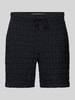 Only & Sons Regular Fit Sweatshorts mit Strukturmuster Modell 'TEL BRADDOCK' Black