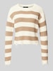 Vero Moda Pullover met lange mouwen en ronde hals, model 'MERCER' Taupe