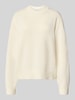 NOISY MAY® Relaxed Fit Pullover aus Baumwoll-Mix in Strick-Optik Offwhite