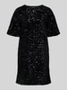 Pieces Schmales Cocktailkleid mit Paillettenbesatz Modell 'KAM' Black