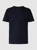 Esprit T-Shirt mit Serafino-Ausschnitt Marine
