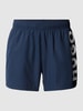 HUGO Badehose mit Label-Schriftzug Modell 'ABAS' Marineblau