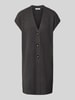 Christian Berg Woman Regular Fit Strickweste mit Woll-Anteil und V-Ausschnitt Dunkelgrau