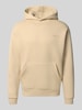 REVIEW Hoodie mit Label-Print Beige