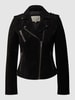 REVIEW Lederjacke mit Reverskragen Schwarz