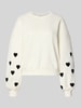 ONLY Regular Fit Sweatshirt aus Baumwoll-Mix Modell 'MACY' Offwhite