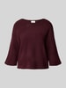 ROBE LÉGÈRE Strickpullover mit Leinen-Anteil Bordeaux