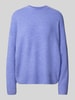 Vero Moda Relaxed Fit Pullover mit Woll-Anteil Modell 'BOOM' Hellblau Melange