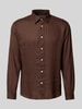 SELECTED HOMME Vrijetijdsoverhemd met knoopsluiting, model 'REGKYLIAN' Donkerbruin