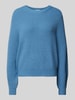 Christian Berg Woman Oversized Strickpullover aus Viskose-Mix mit Rundhalsausschnitt Rauchblau Melange