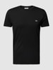 Lacoste T-Shirt in unifarbenem Design Modell 'Supima' Black