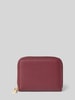 Seidenfelt Portemonnee met label in reliëf, model 'YLVA' Donkerrood