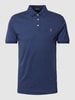 Polo Ralph Lauren Custom slim fit poloshirt met labelstitching Marineblauw