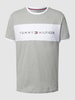 Tommy Hilfiger T-Shirt mit Label-Print Mittelgrau Melange