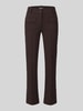 CAMBIO Slim Fit Schmale Hose mit aufgesetzten Taschen Modell 'FARAH' Dunkelbraun